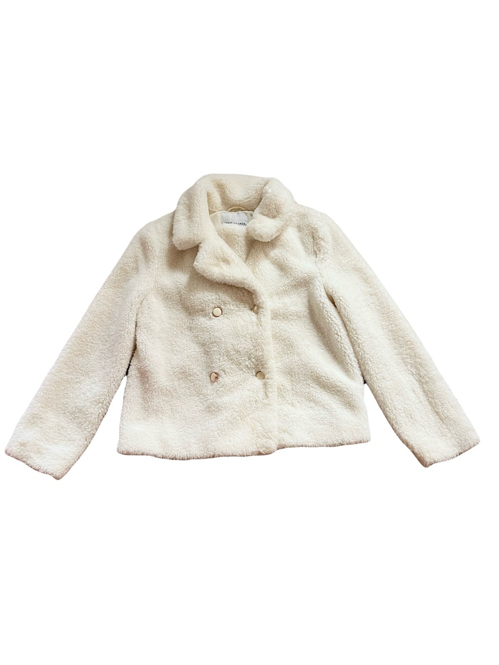 Janie and Jack White Faux Sherpa Peacoat Jacket